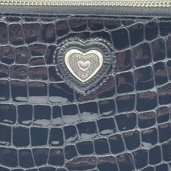 Brighton patent  Croc-Embossed Crossbody Bag with Heart Detail - Picture 3 of 11